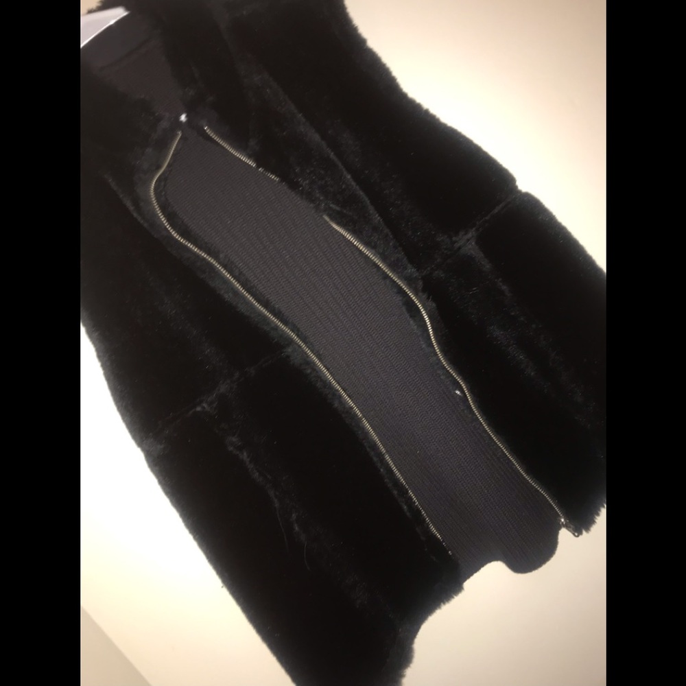 Black fur vest